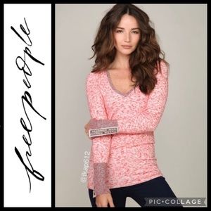 Free People We The Free Freckles Thermal Sweater- Pink